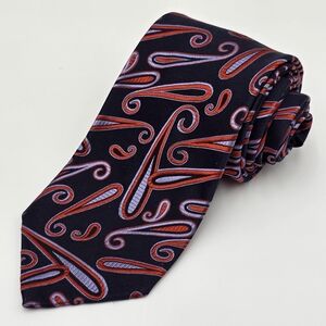Elegant‎ Black and Red Swirl Men's Tie